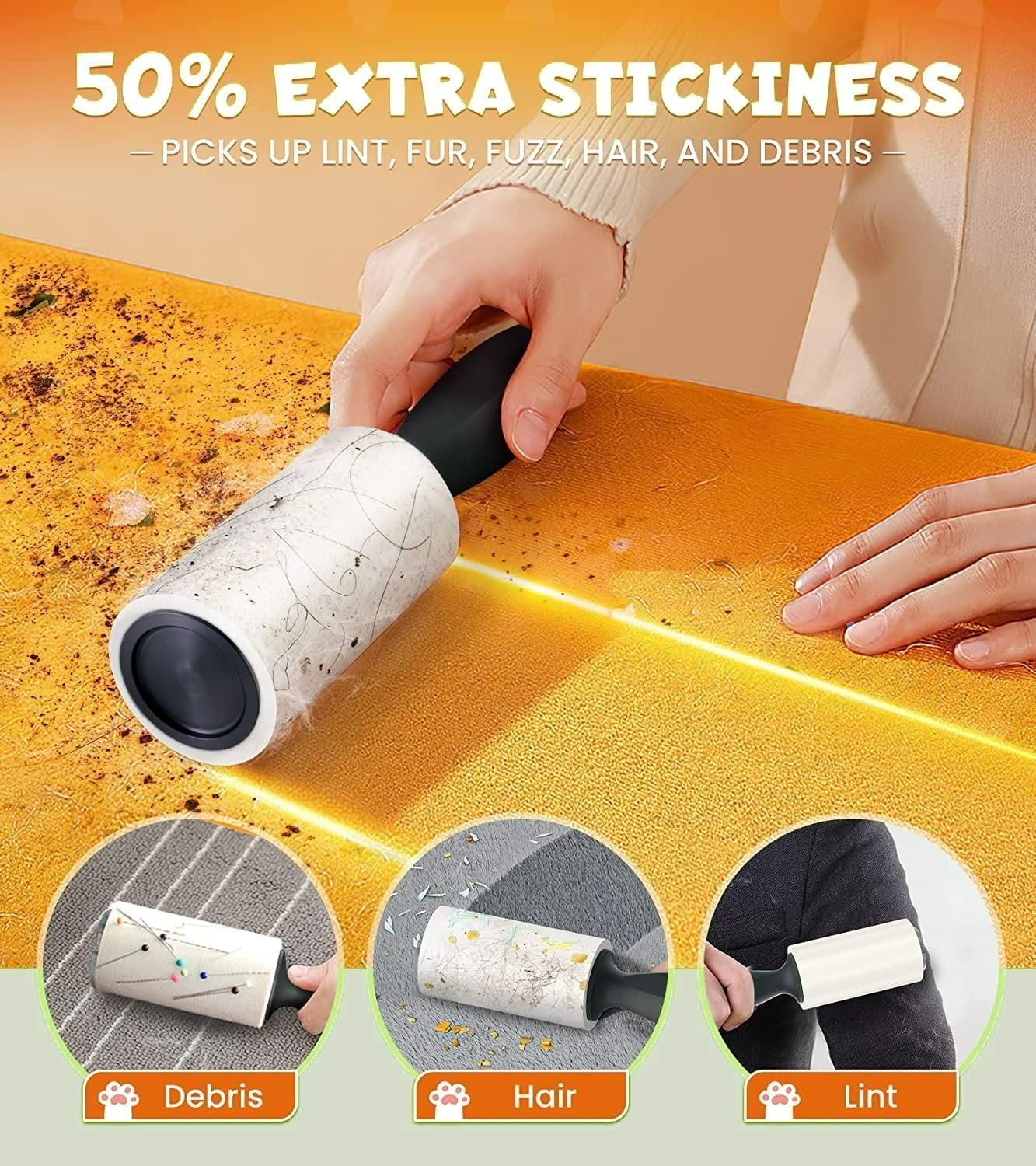 Multipurpose Lint & Fur Remover Roller – Pack of 2
